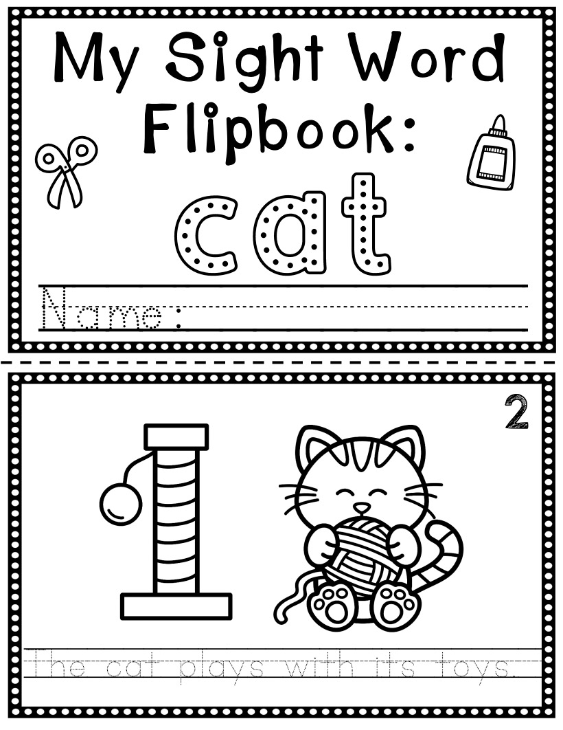 Sight Word Flip Book Flipbook CAT Made By Teachers Sight Word Flip Book Flipbook CAT Made By Teachers