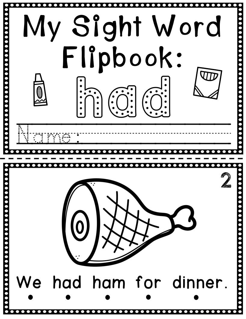 Sight Word Flip Book Flipbook HAD Made By Teachers Sight Word Flip Book Flipbook HAD Made By Teachers