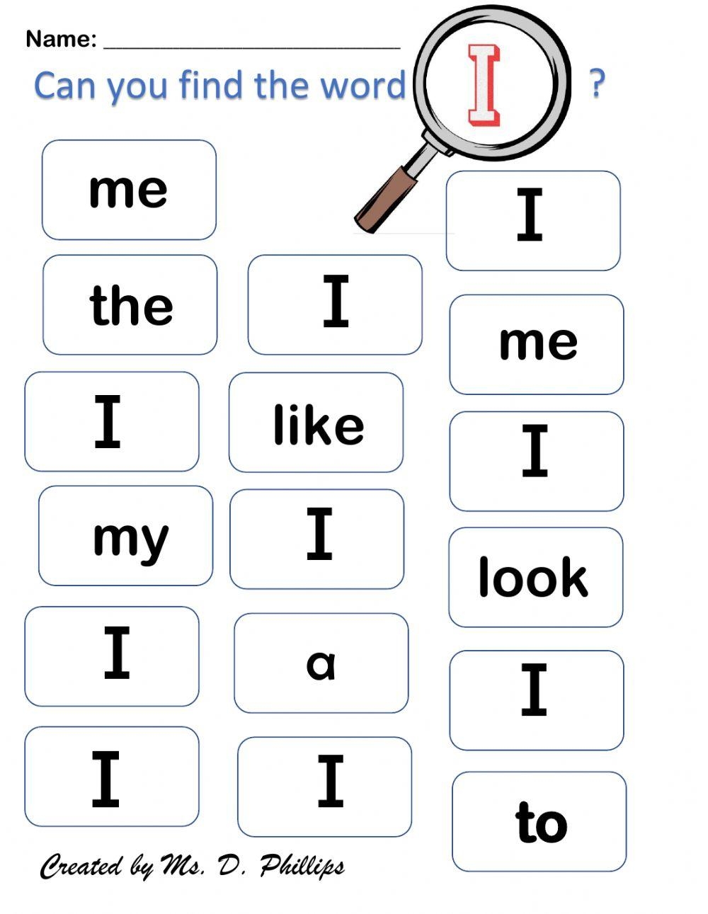 Sight Word I Worksheet Worksheets Library Sight Words Worksheets I CAN SEE THE ASL Teaching Resources Worksheets Library