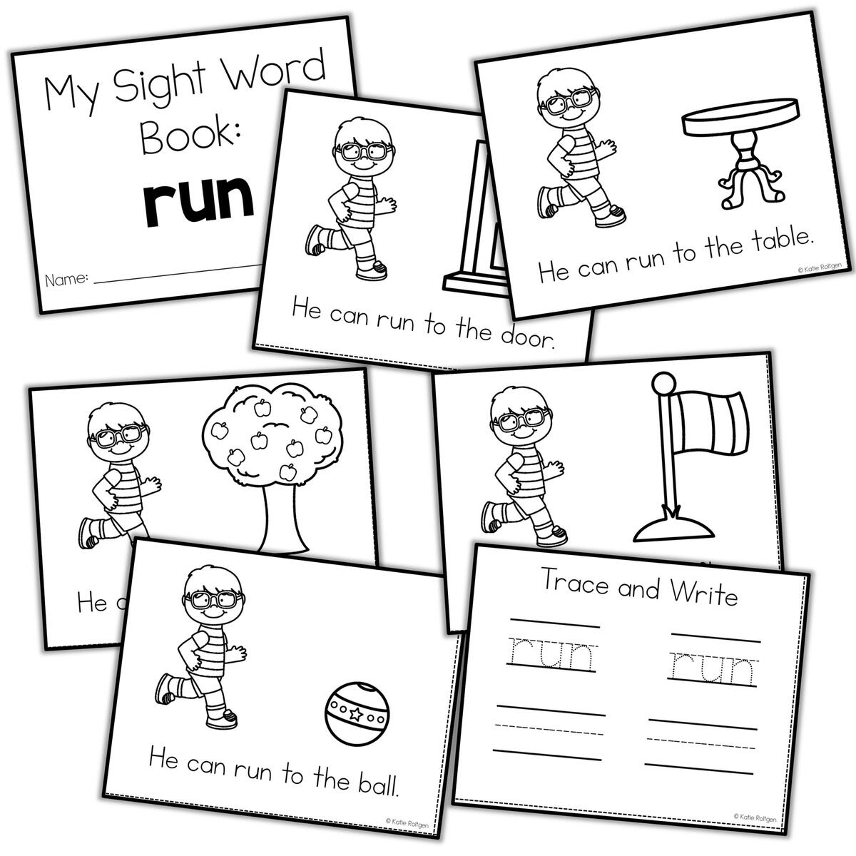 Sight Word Mini Book Run Katie Roltgen Teaching Sight Word Mini Book Run Katie Roltgen Teaching