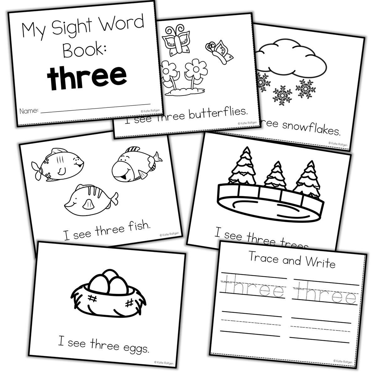 Sight Word Mini Book Three Katie Roltgen Teaching Sight Word Mini Book Three Katie Roltgen Teaching