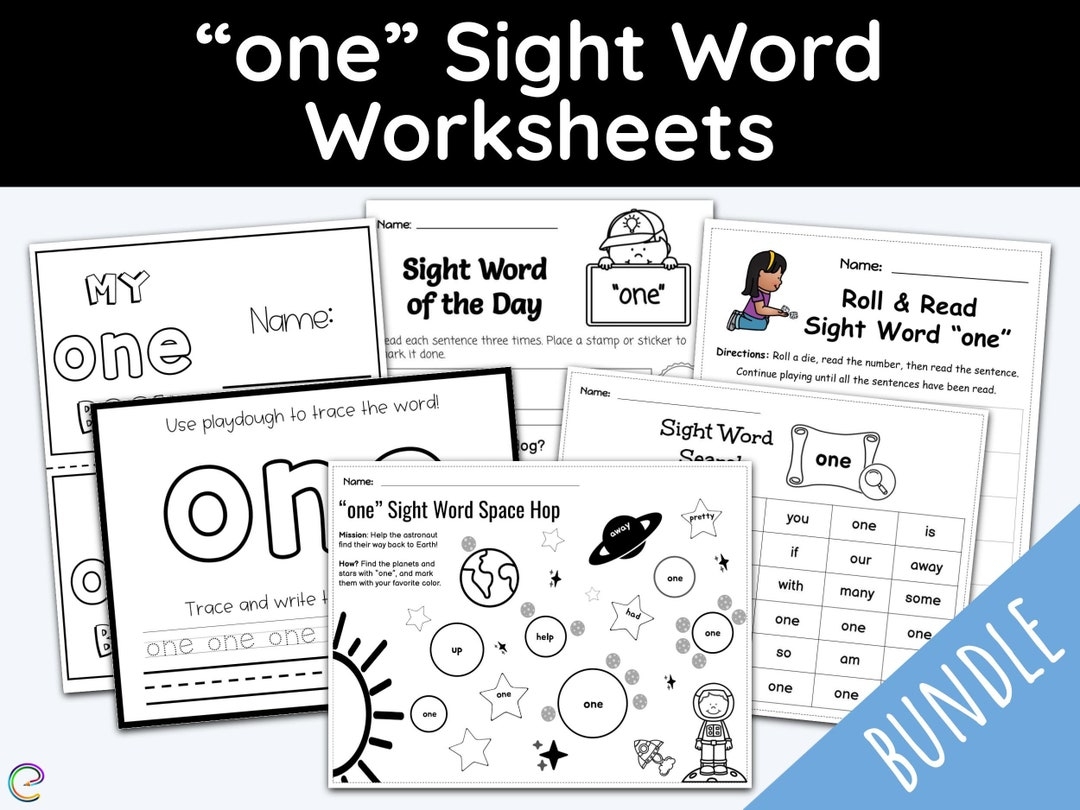 Sight Word One Sight Word Printable Learning Activities First Grade Reading Printable Early Learning Number Words Teacher Resources Etsy Sight Word One Sight Word Printable Learning Activities First Grade Reading Printable Early Learning Number Words Teacher Resources Etsy