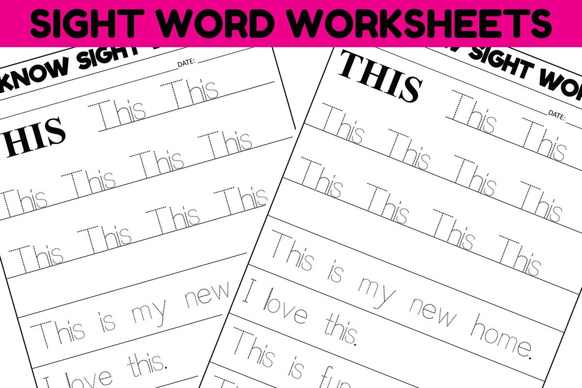 Sight Word Practice Worksheet THIS Graphic By Sarita Kidobolt Creative Fabrica FREE Sight Word The Printable Worksheet MyTeachingStation