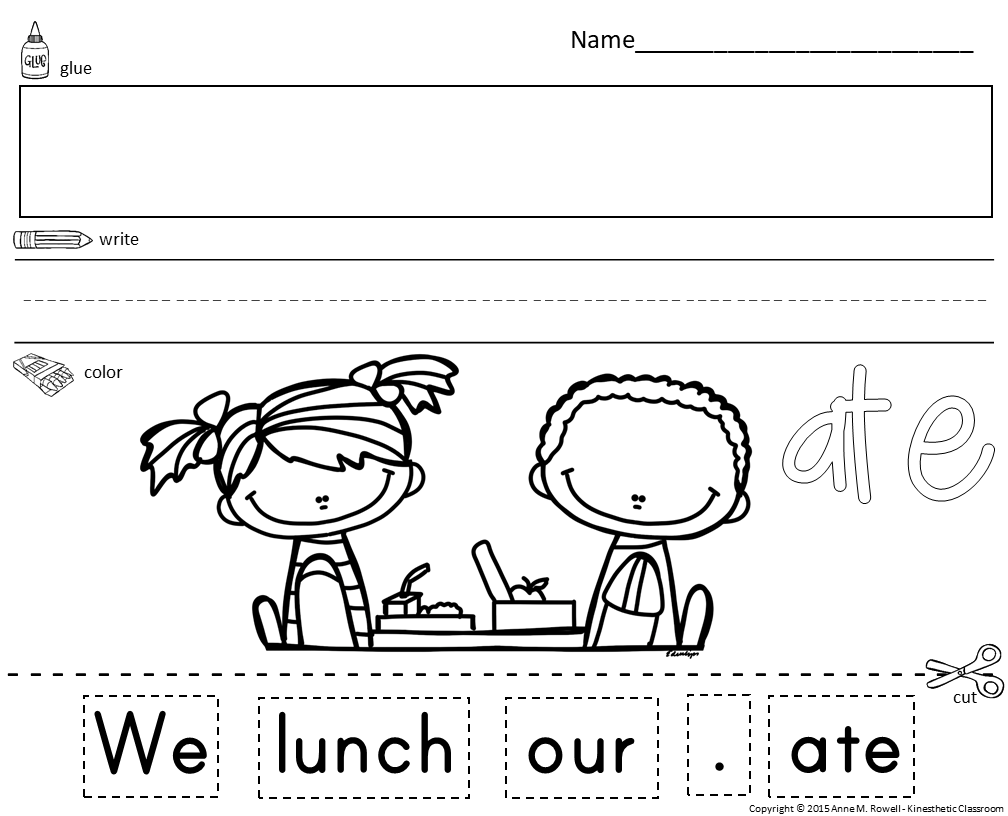 Sight Word Sentence Read Write And Cut And Paste Worksheets Print And Digital Made By Teachers