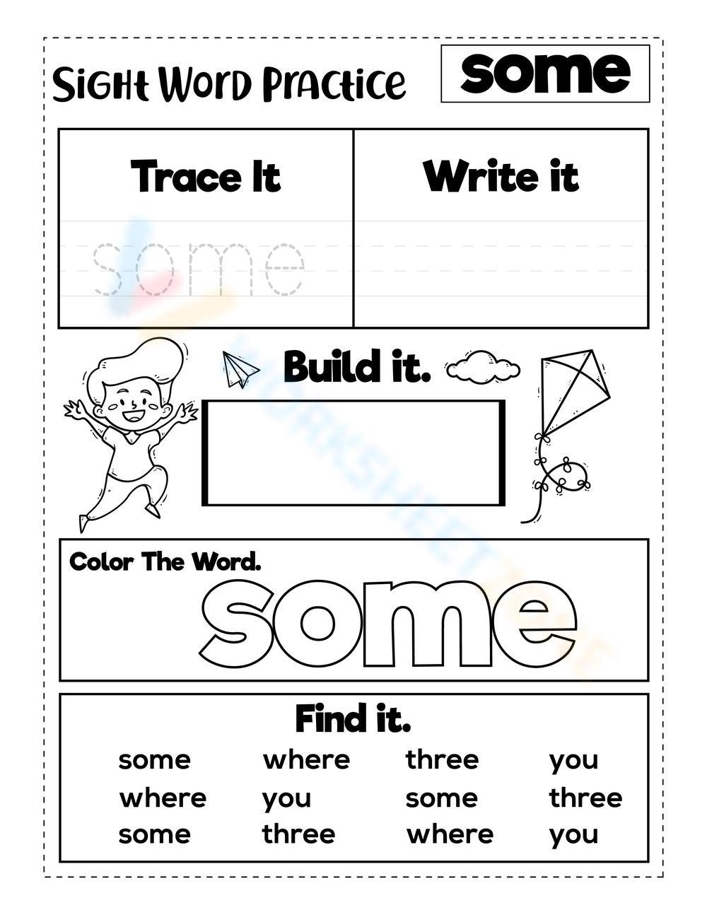 Sight Word some Worksheet
