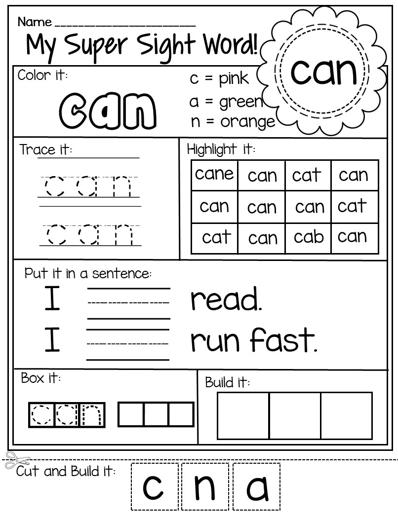 Sight Word We Worksheets Therealdolf