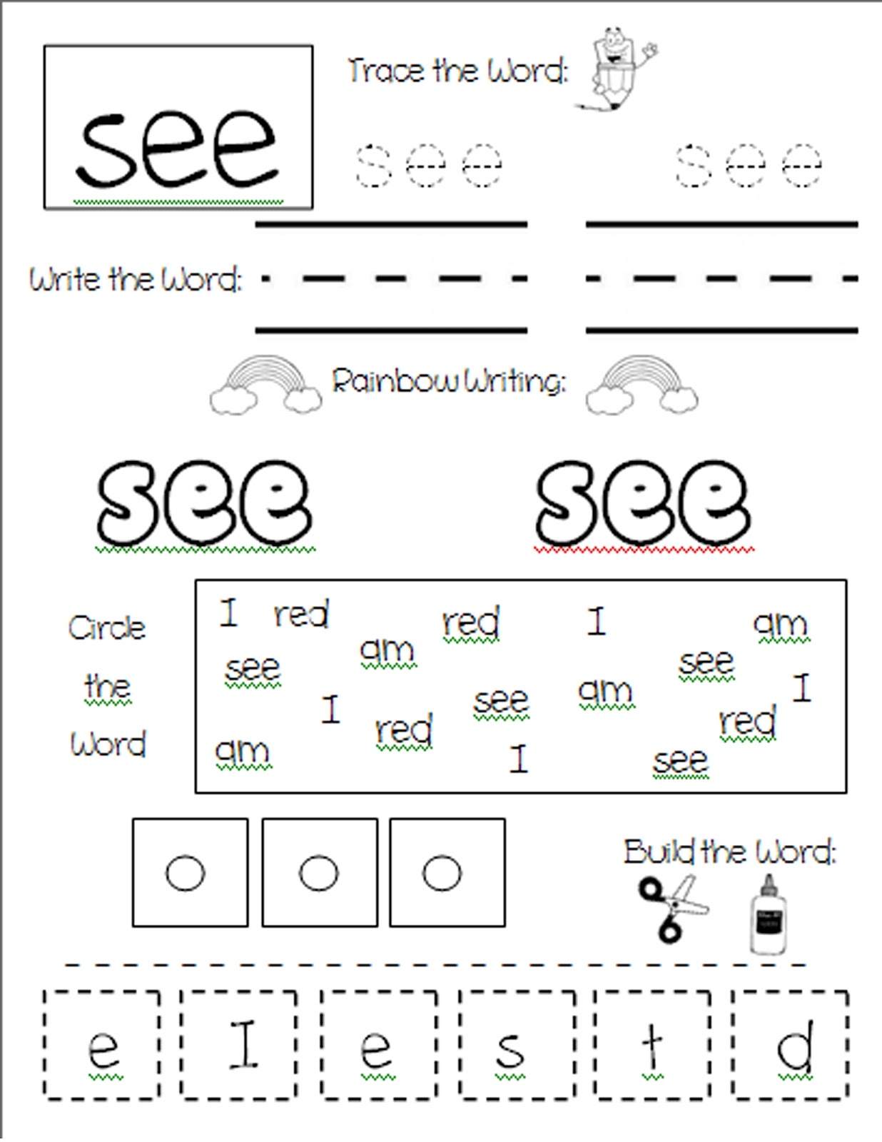 Sight Word Worksheet NEW 21 SIGHT WORD WORKSHEET THERE