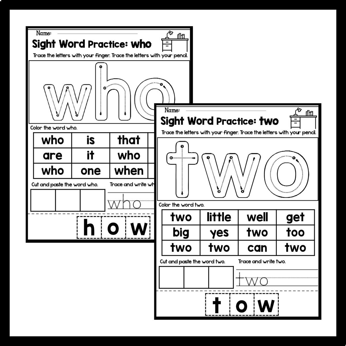 Sight Words Practice Kids Activity Book Made By Teachers
