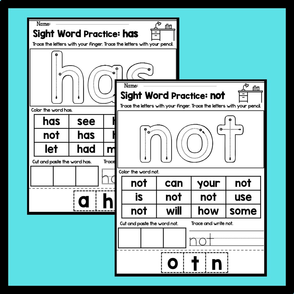 Sight Words Practice Kids Activity Book Made By Teachers