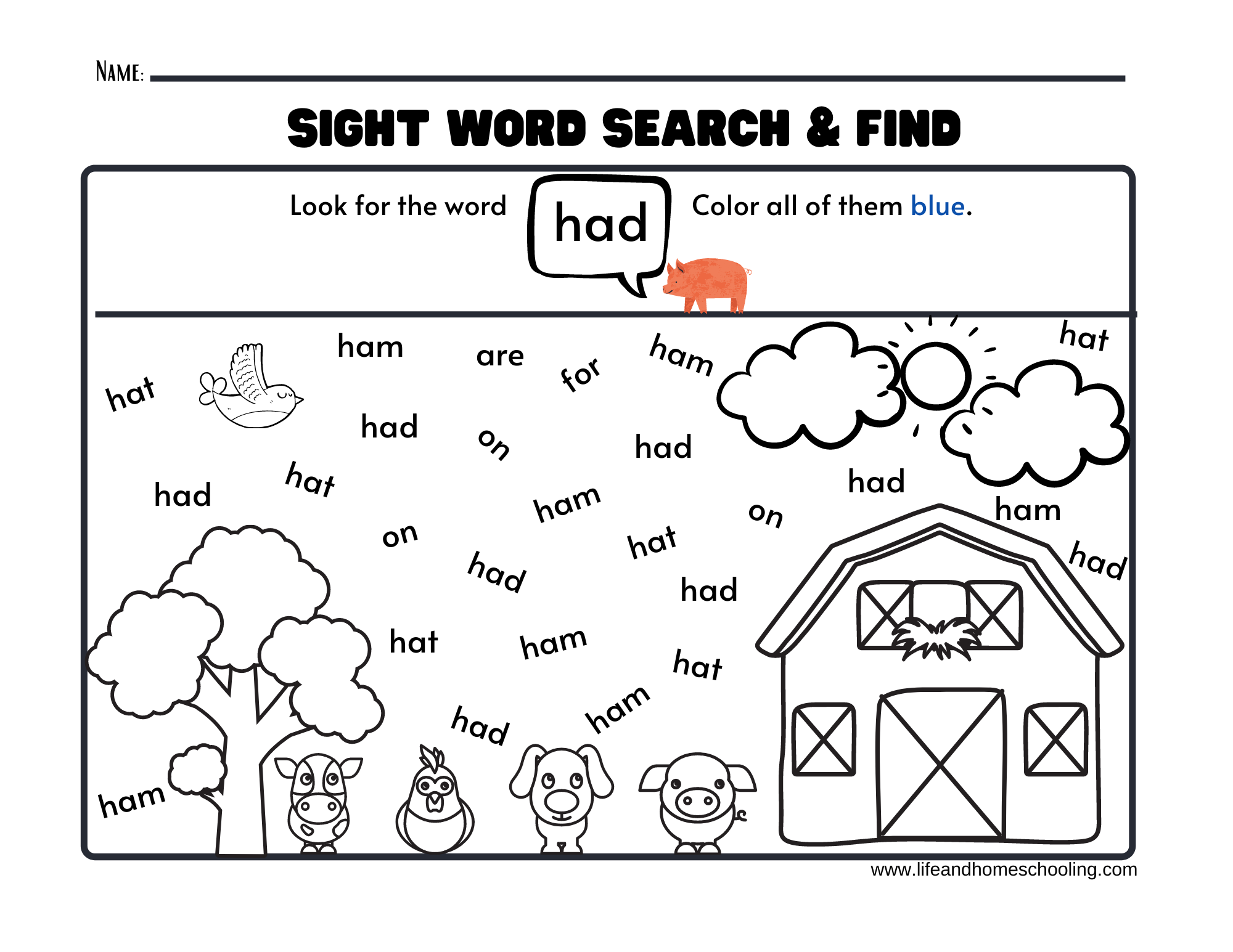 Sight Word They Worksheet Free Printable Digital PDF