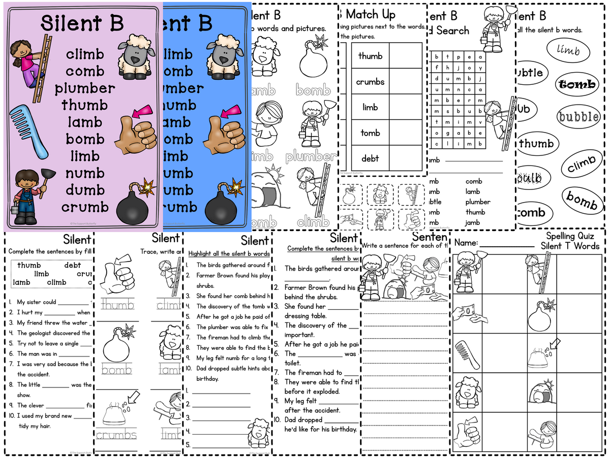Silent Letter B Worksheets And Activities Teaching Resources Silent Letter B Worksheets And Activities Teaching Resources