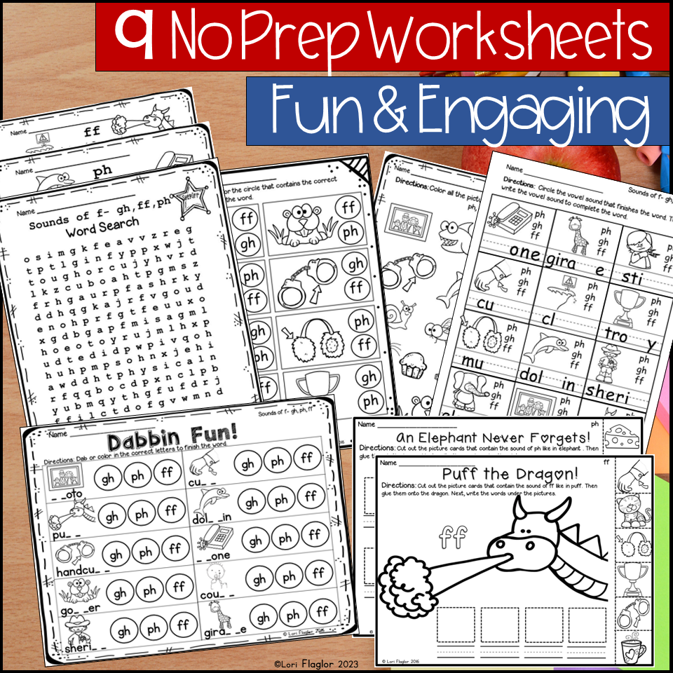 Sounds Of F Ph Gh Ff Word Work Activities Classful