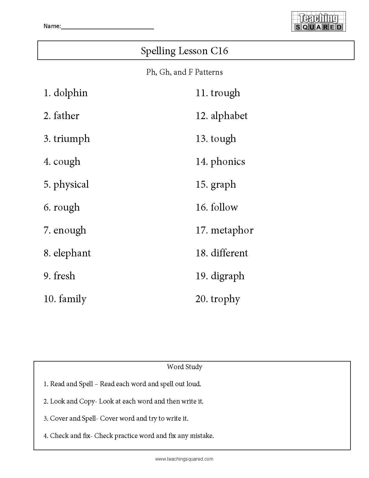 F Ff Ph Gh Words Word Search WordMint