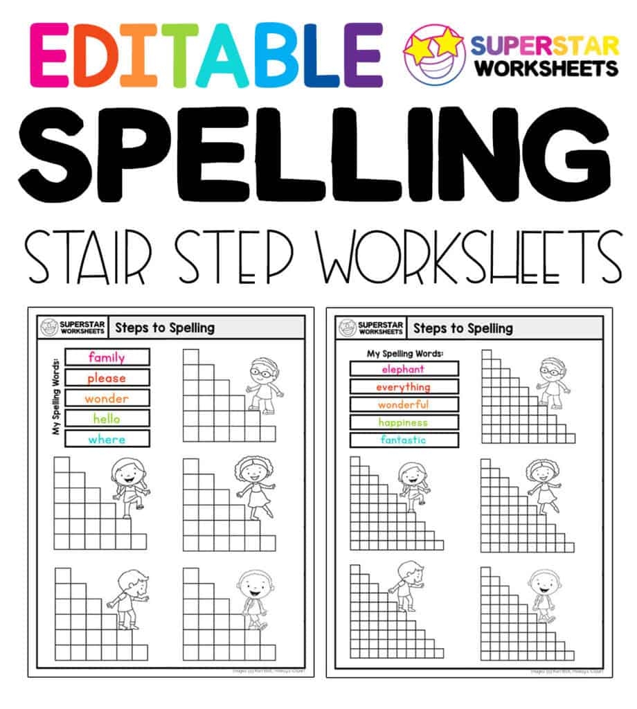 Spelling Worksheets Superstar Worksheets Free And Customizable Spelling Templates