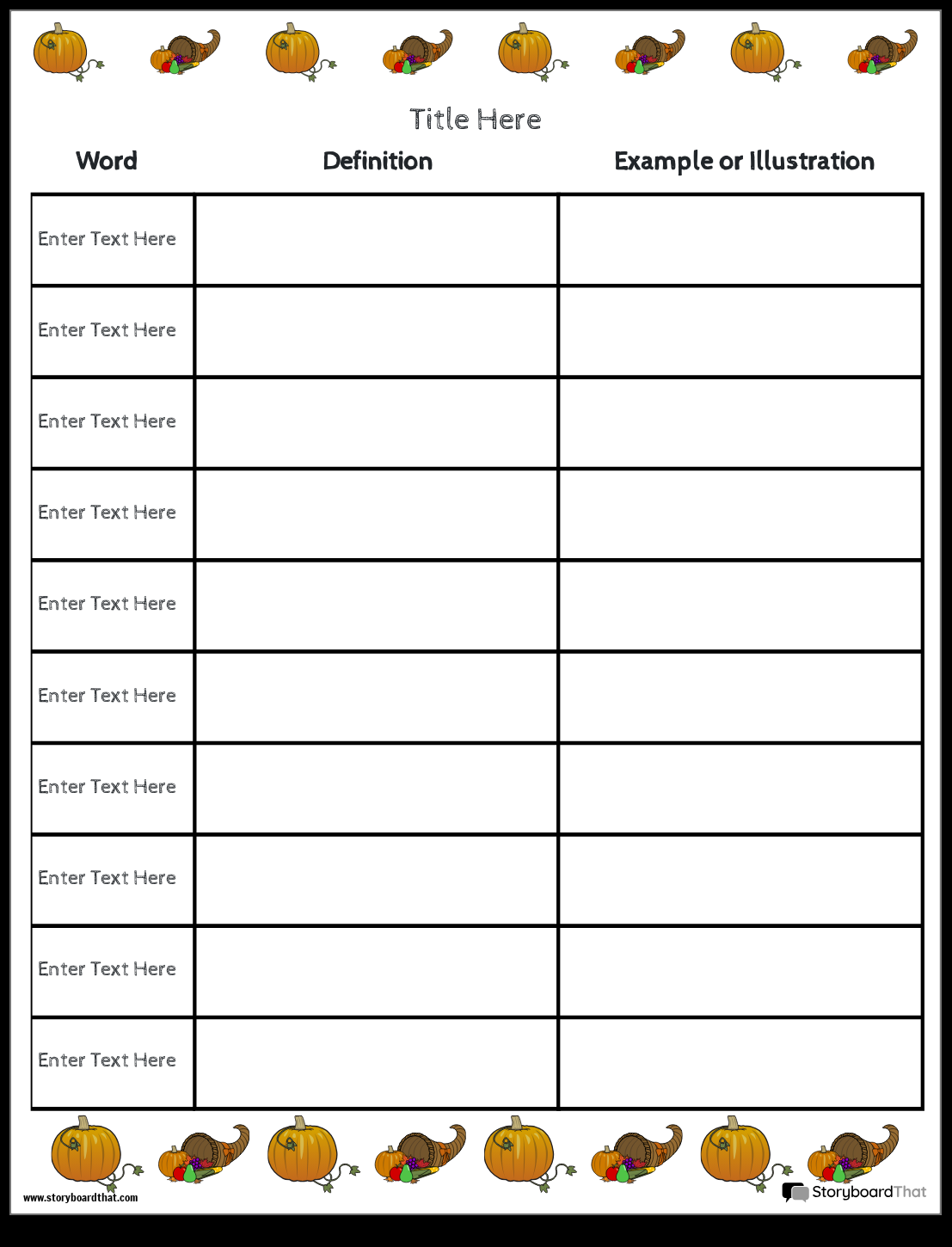 Storyboard That Free Math Vocabulary Worksheet Templates Math Vocabulary 1 Worksheet WordMint