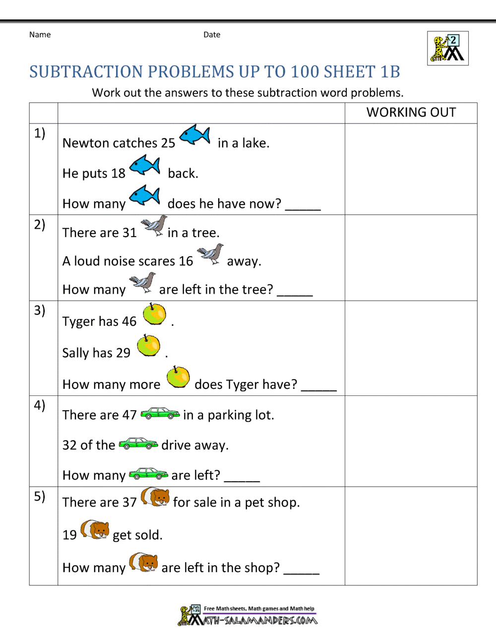 Subtraction Word Problems 2nd Grade Worksheets Library Multiplication Word Problems For Grade 2 Grade1to6