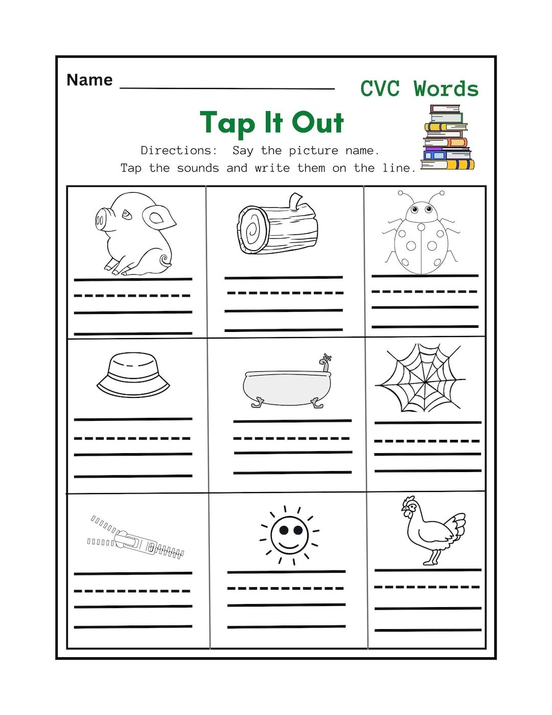 Tap It Out CVC Words Etsy