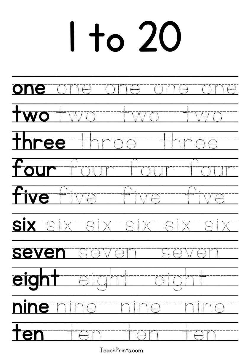 Tracing Numbers 1 20 Worksheets Free Printable Pdfs Teach Prints Tracing Numbers 1 20 Worksheets Free Printable Pdfs Teach Prints