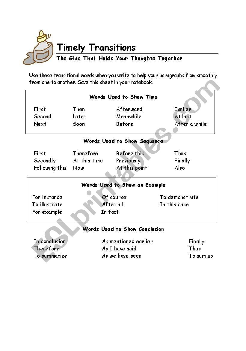 Transition Words ESL Worksheet By Mdelreal214 Worksheets Library Transition Words ESL Worksheet By Mdelreal214 Worksheets Library