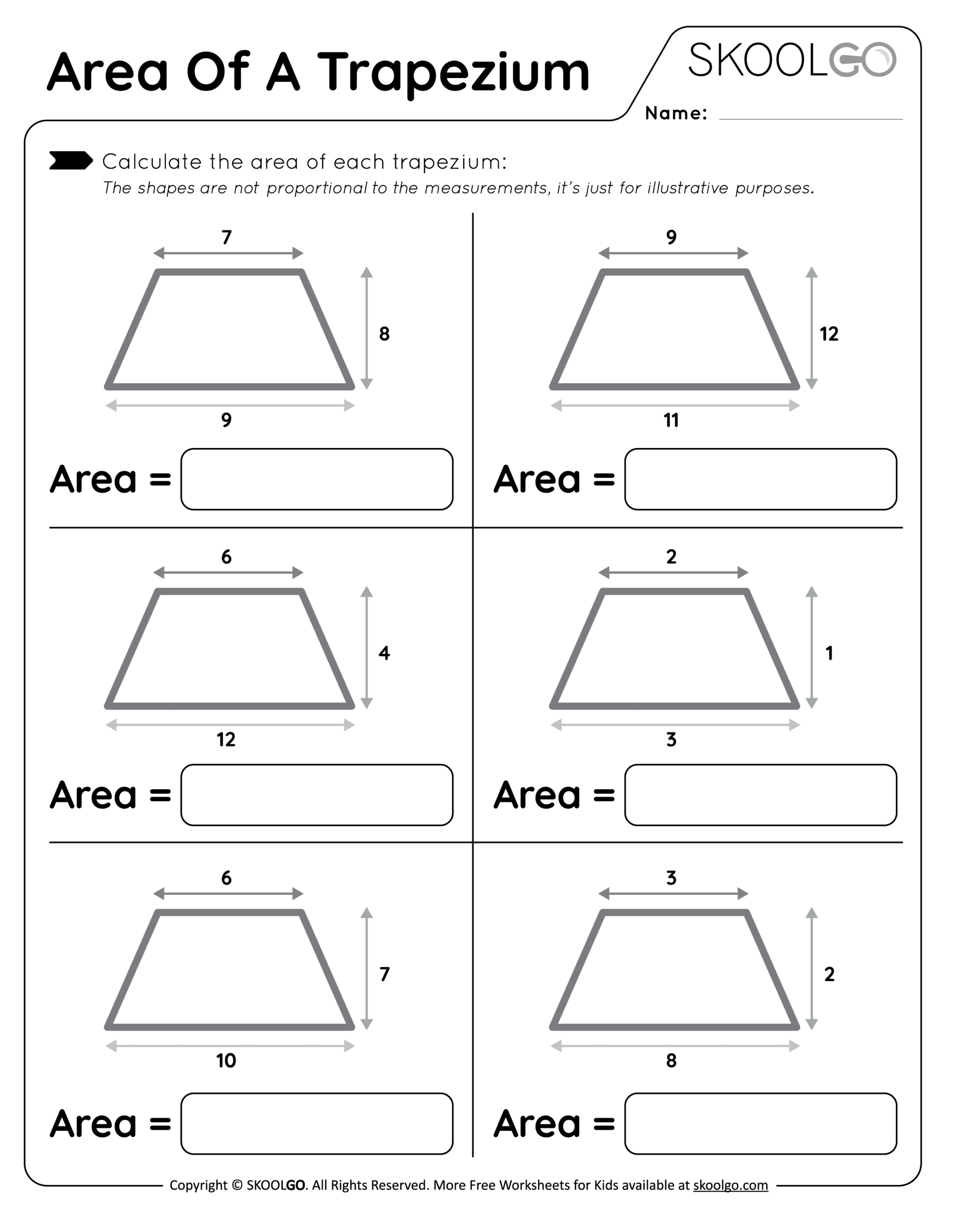 Trapezoid Area Worksheet Practice And Mastery Trapezoid Area Worksheet Practice And Mastery