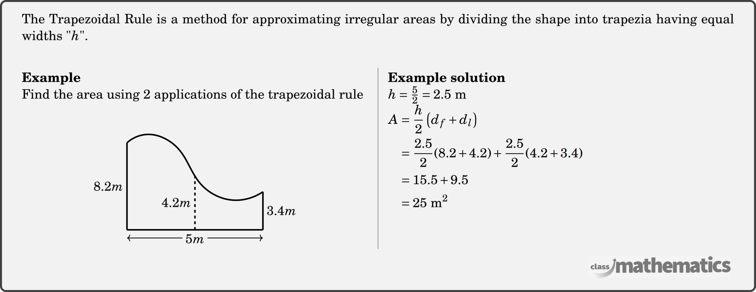 Trapezoidal Rule Maths Standard Year 11 NSW