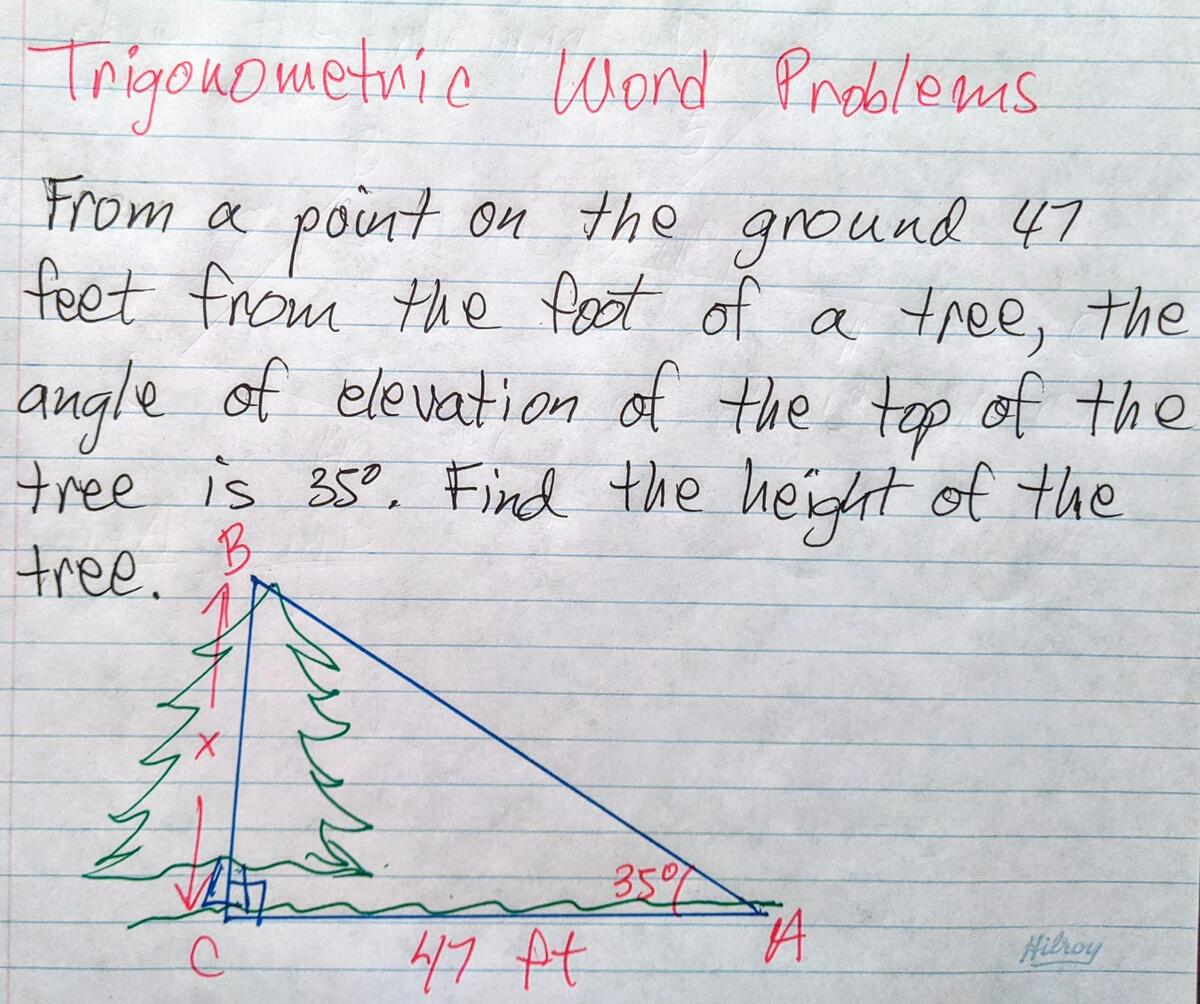 Trigonometric Word Problems Math Worksheets Math Videos Worksheets Library Trigonometric Word Problems Math Worksheets Math Videos Worksheets Library