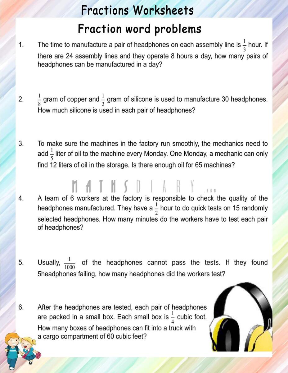 Unit Fraction Word Problems Math Worksheets MathsDiary Worksheets Library Unit Fraction Word Problems Math Worksheets MathsDiary Worksheets Library
