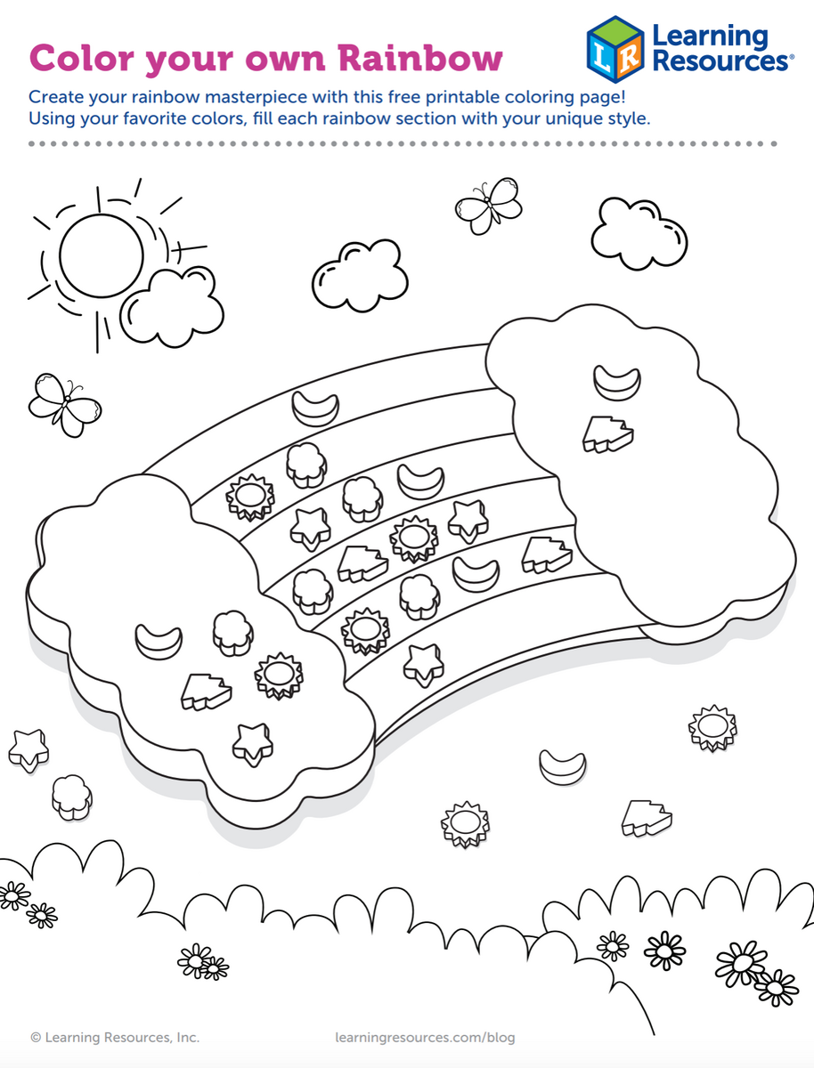 Unleash Your Child S Creativity With Learning Resources Color Your Own Rainbow Printable Sweet Treats Color By Alphabet Letter Worksheets For Preschoolers FREE