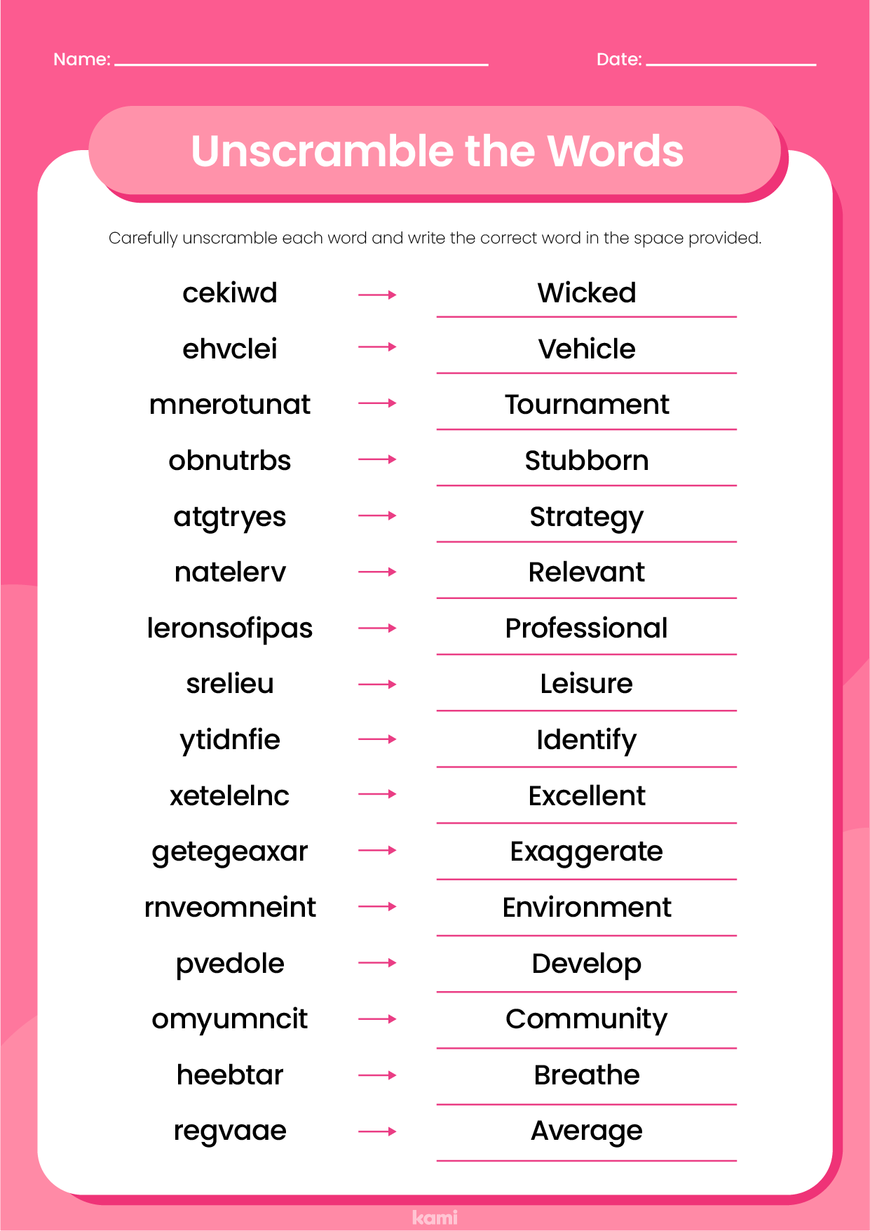 Unscramble The Words Worksheet Answer Key For Teachers Perfect Worksheets Library Unscramble The Words Worksheet Answer Key For Teachers Perfect Worksheets Library