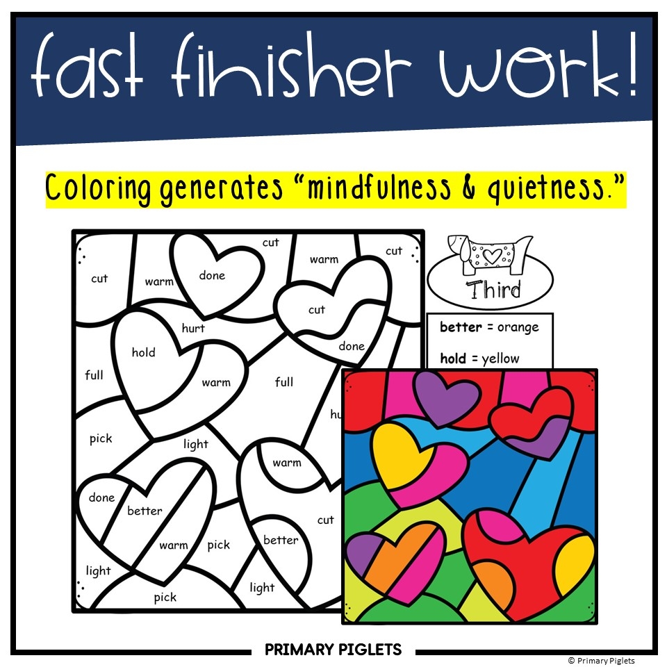 VALENTINE S DAY COLOR BY SIGHT WORDS VALENTINE S DAY COLOR BY CODE VALENTINE S DAY COLORING Made By Teachers