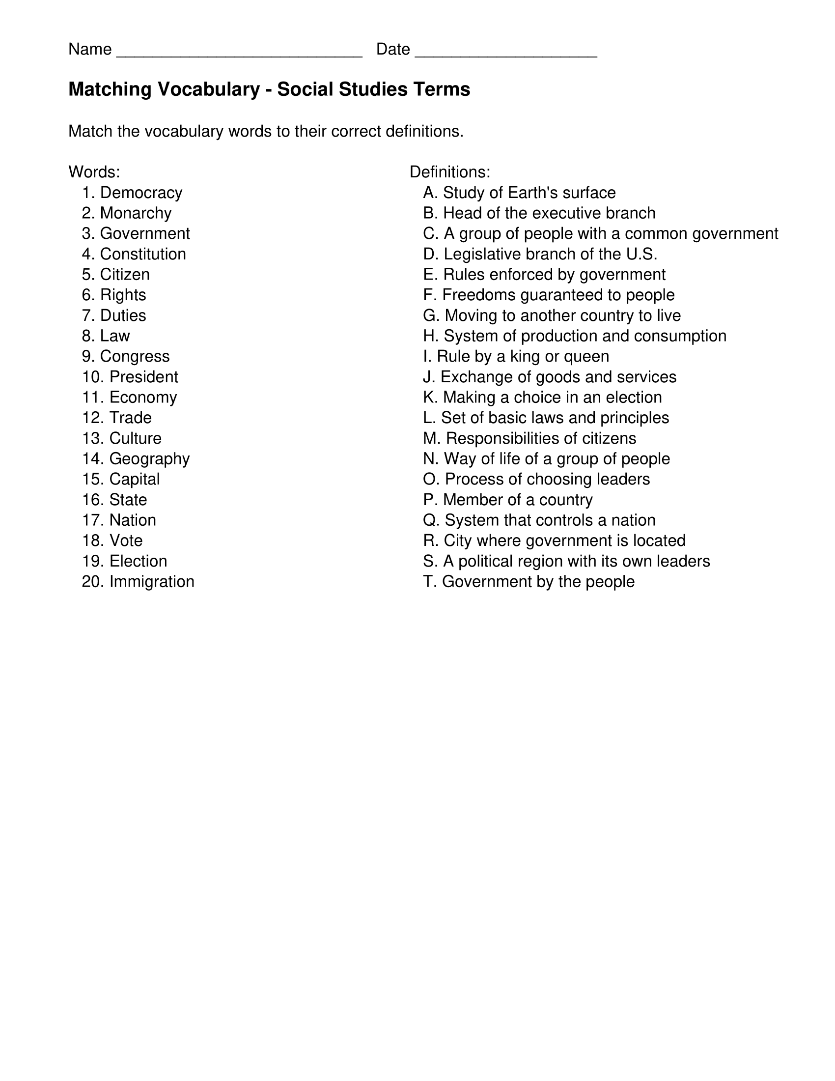 Vocabulary Worksheets 6th Grade Vocabulary Worksheets