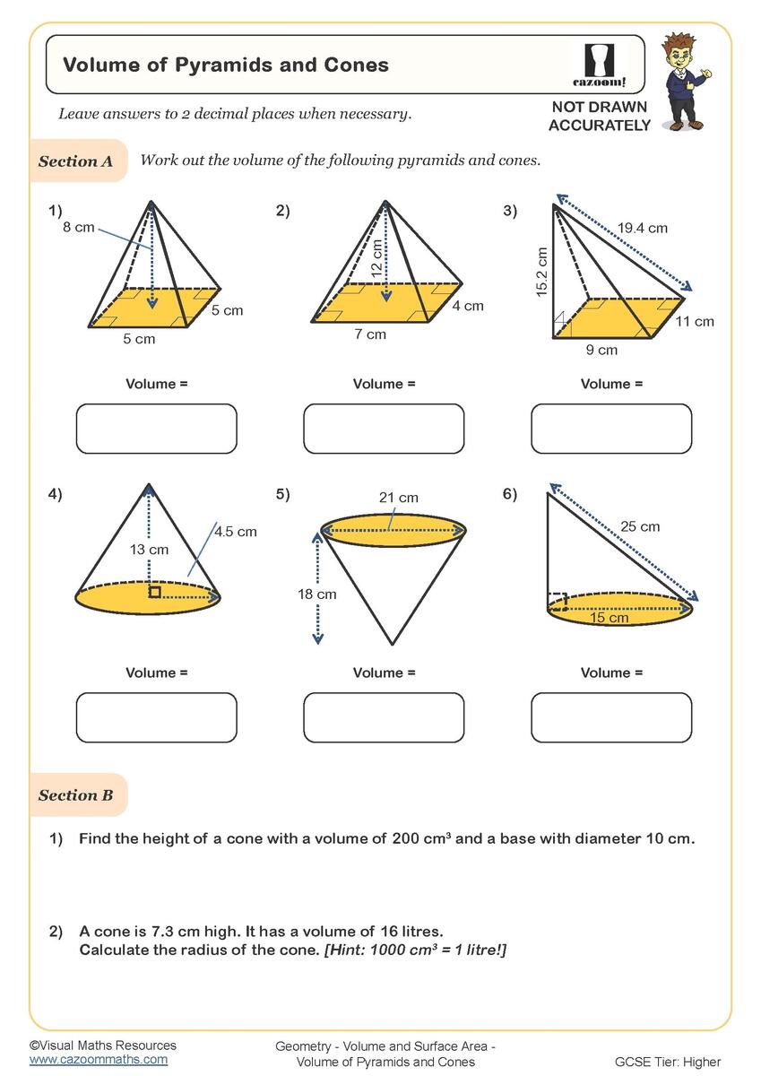 5th Grade Volume Worksheets