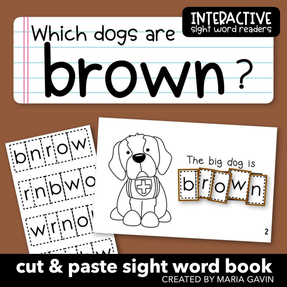 Which Dogs Are BROWN Color Word Interactive Sight Word Reader Kinder Craze Which Dogs Are BROWN Color Word Interactive Sight Word Reader Kinder Craze