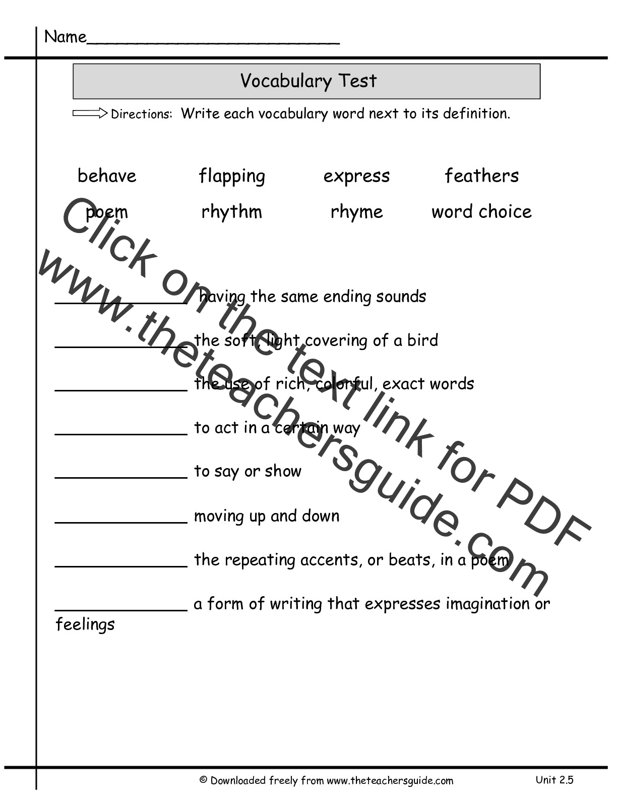 Wonders Second Grade Unit Two Week Five Printouts