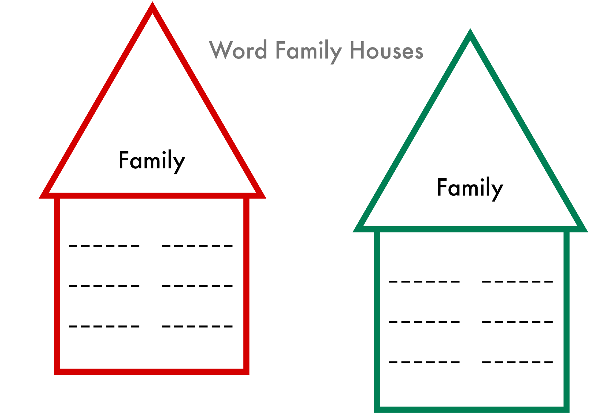 Word Families Printable Write Wipe No Time For Flash Cards Word Families Printable Write Wipe No Time For Flash Cards