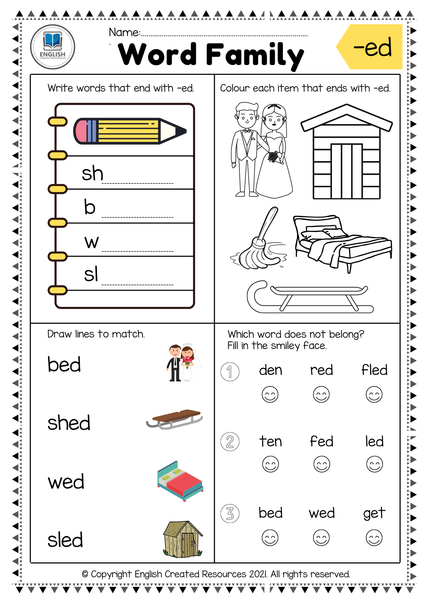 Word Family Worksheets Part One English Created Resources Worksheets Library Word Family Worksheets Part One English Created Resources Worksheets Library