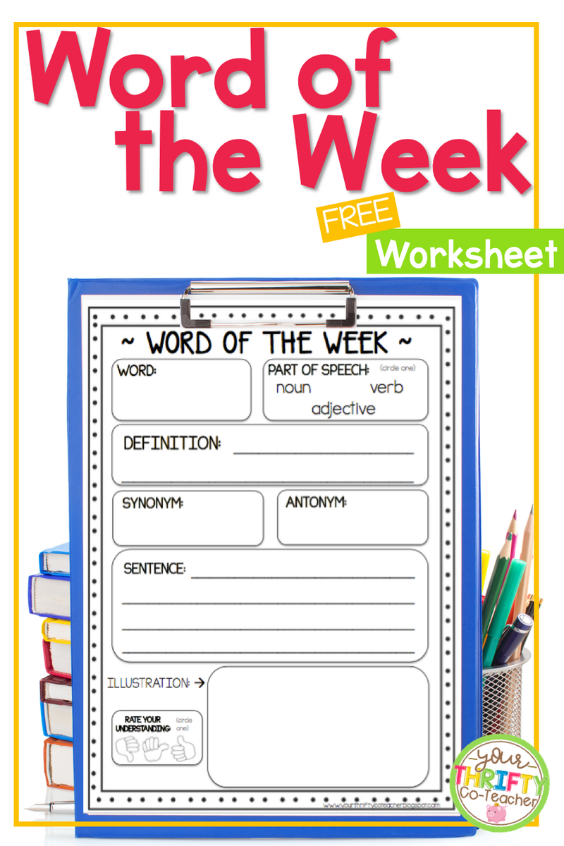 Word Of The Week Routine To Enhance Vocabulary FREE Worksheet Worksheets Library Word Of The Week Routine To Enhance Vocabulary FREE Worksheet Worksheets Library