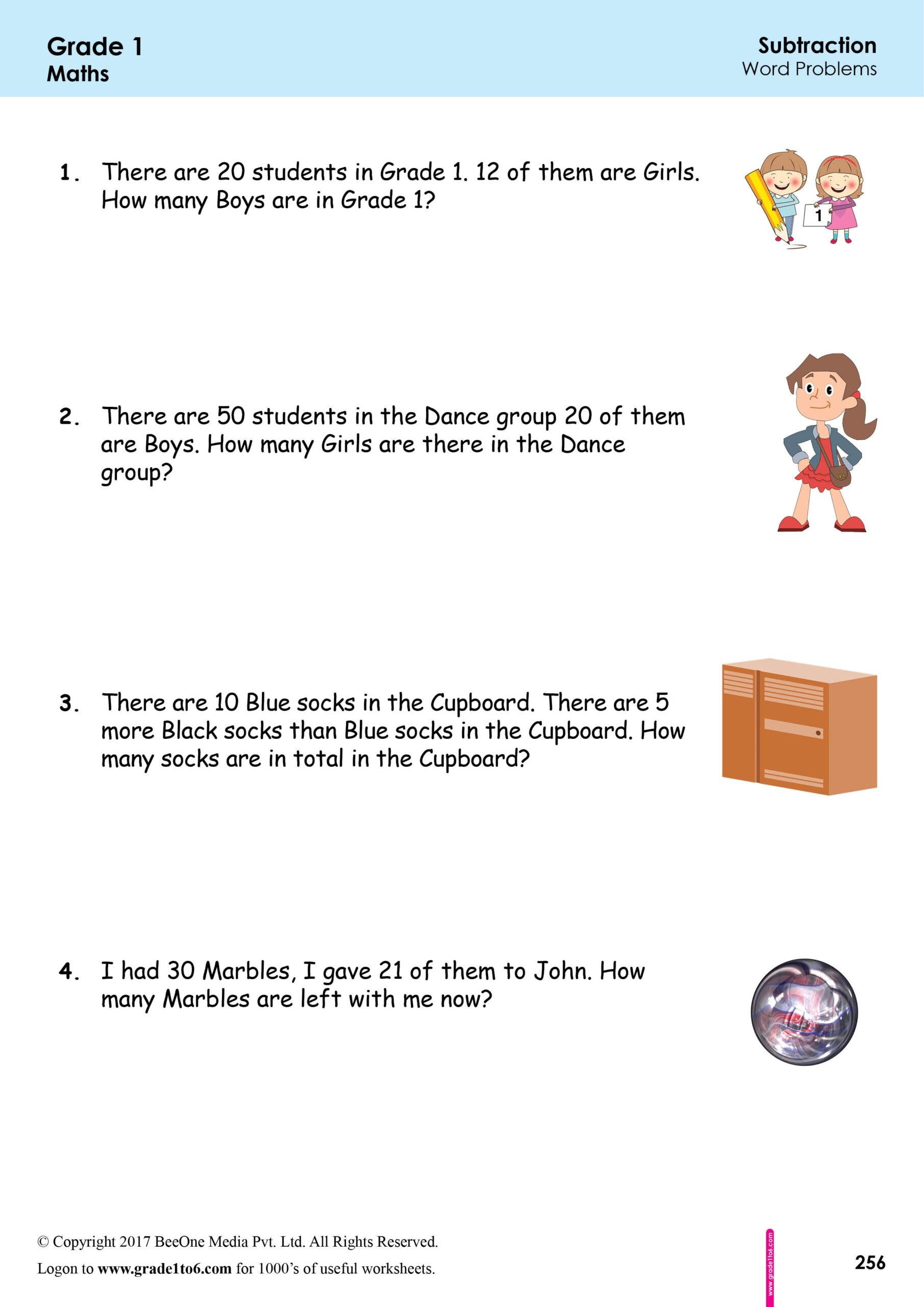 1st Grade Subtraction Word Problems Worksheets For Free ArgoPrep