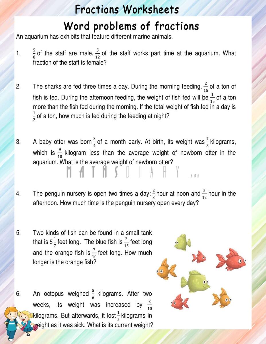 Word Problems Of Fractions Worksheets Math Worksheets MathsDiary Word Problems Of Fractions Worksheets Math Worksheets MathsDiary
