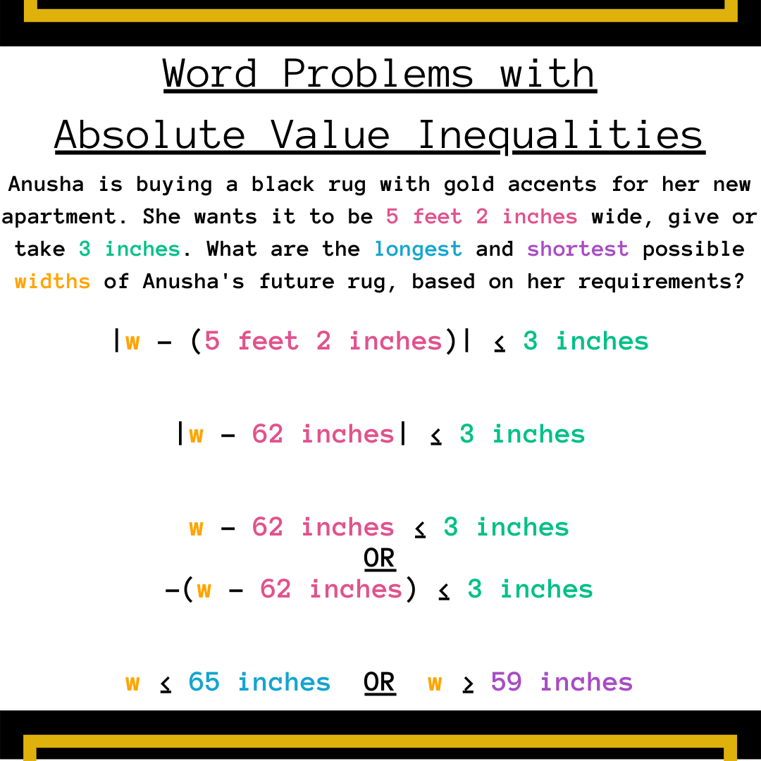 Word Problems With Absolute Value Inequalities Expii