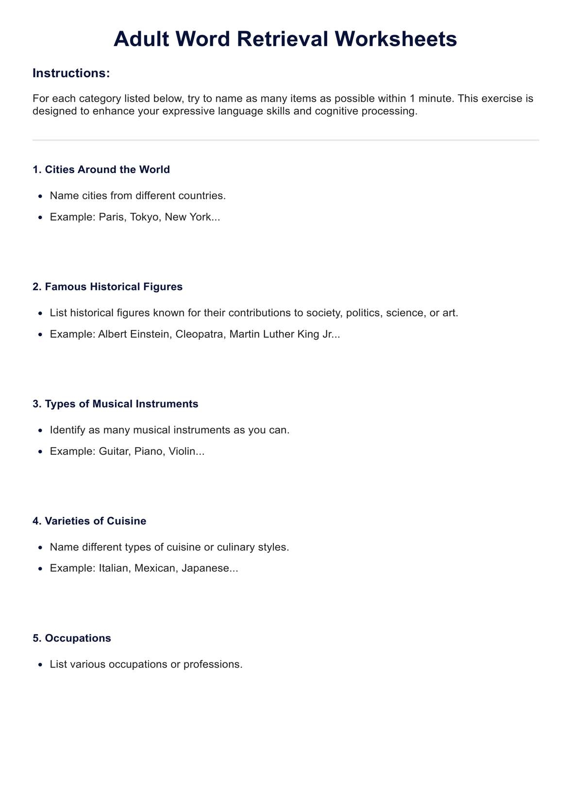 Word Retrieval Worksheet Speech Therapy Activities For Aphasia Workbook 55 Pages DIGITAL COPY Etsy