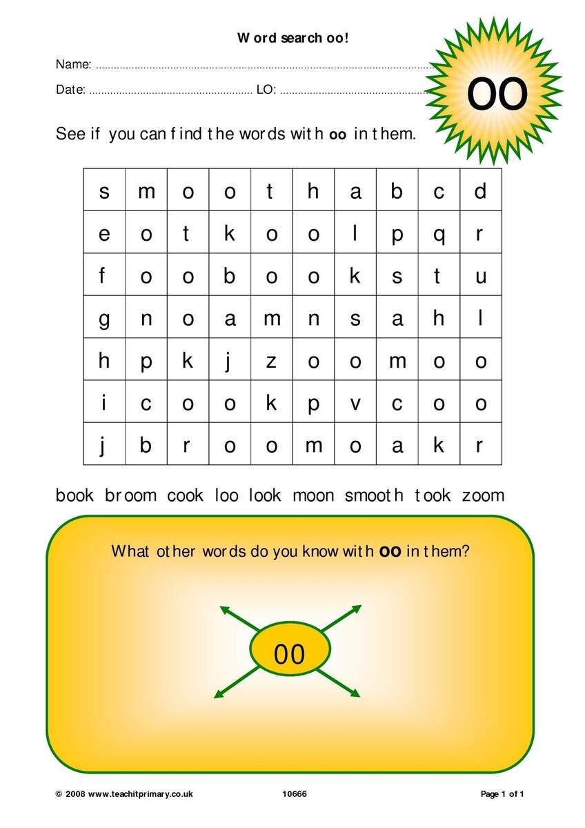 Word Search Oo Phase 3 F Phonics Teachit Word Search Oo Phase 3 F Phonics Teachit