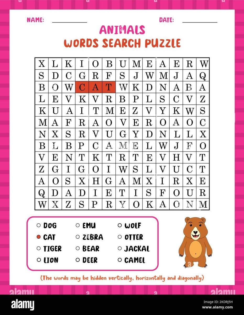 Word Search Puzzle Hi Res Stock Photography And Images Alamy