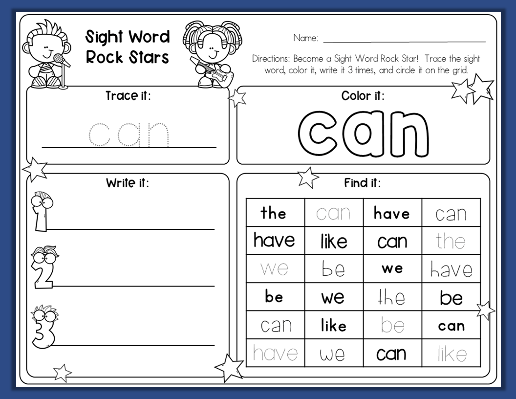Write And Read Sight Word Can Made By Teachers Worksheets Library Write And Read Sight Word Can Made By Teachers Worksheets Library