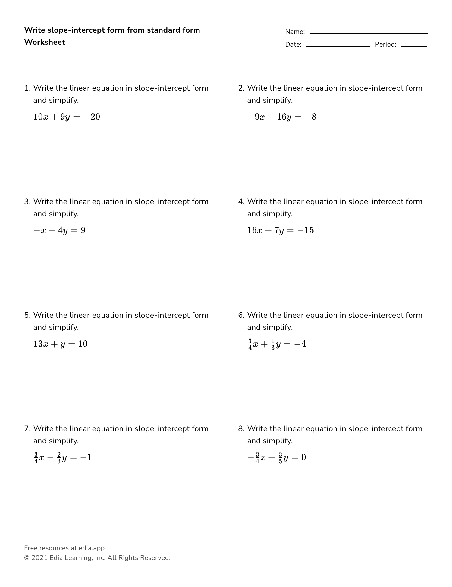 Scientific Notation Rewriting In Standard Form Worksheet PDF Printable Algebra Worksheet Cazoom Math