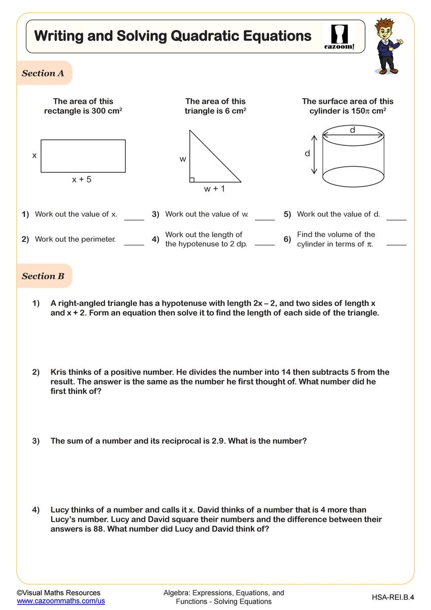 Solving Quadratic Equations Word Problems Made By Teachers