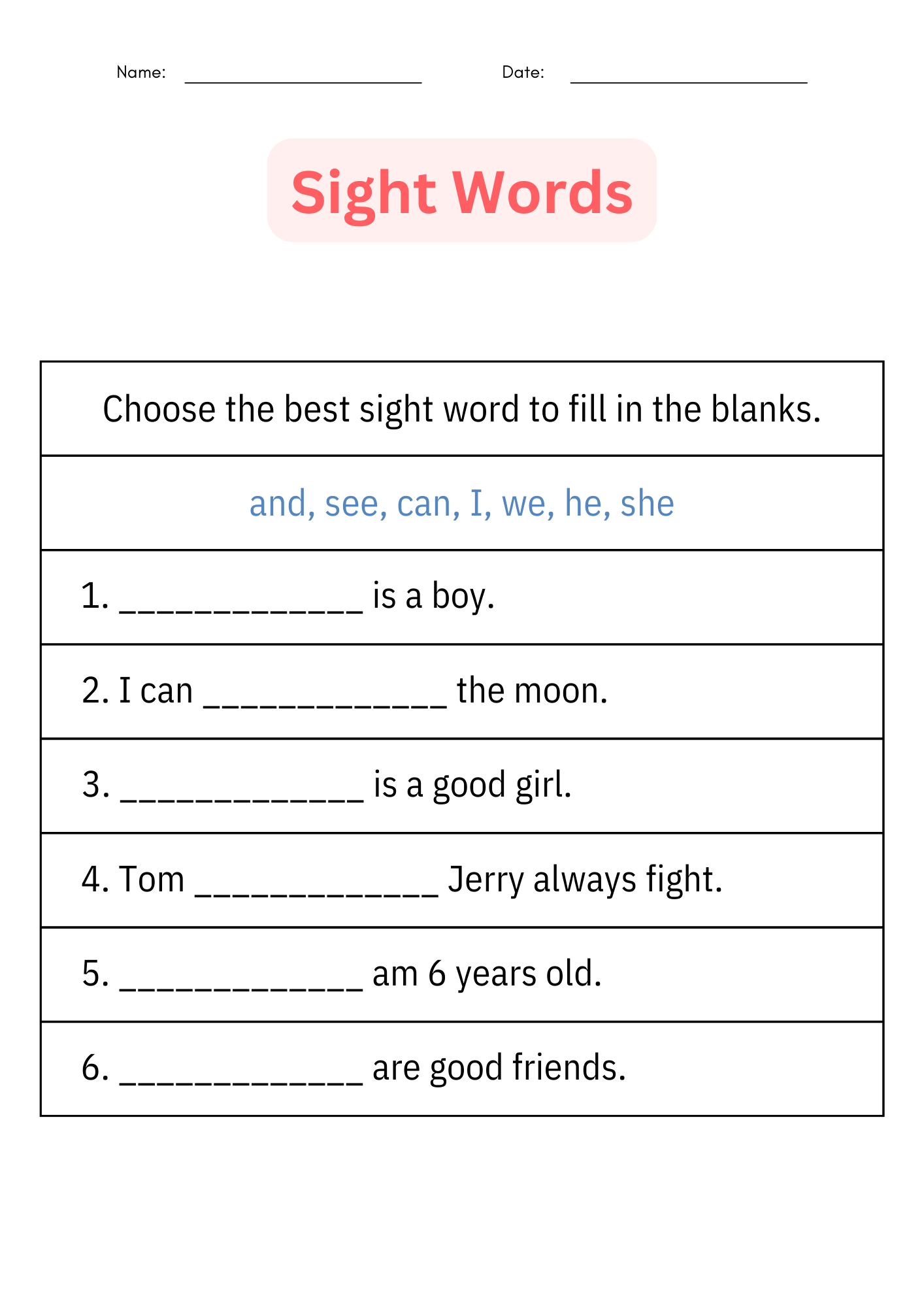 Writing Sight Word Sentences Activities Worksheet Practice For Kindergarten Made By Teachers Writing Sight Word Sentences Activities Worksheet Practice For Kindergarten Made By Teachers