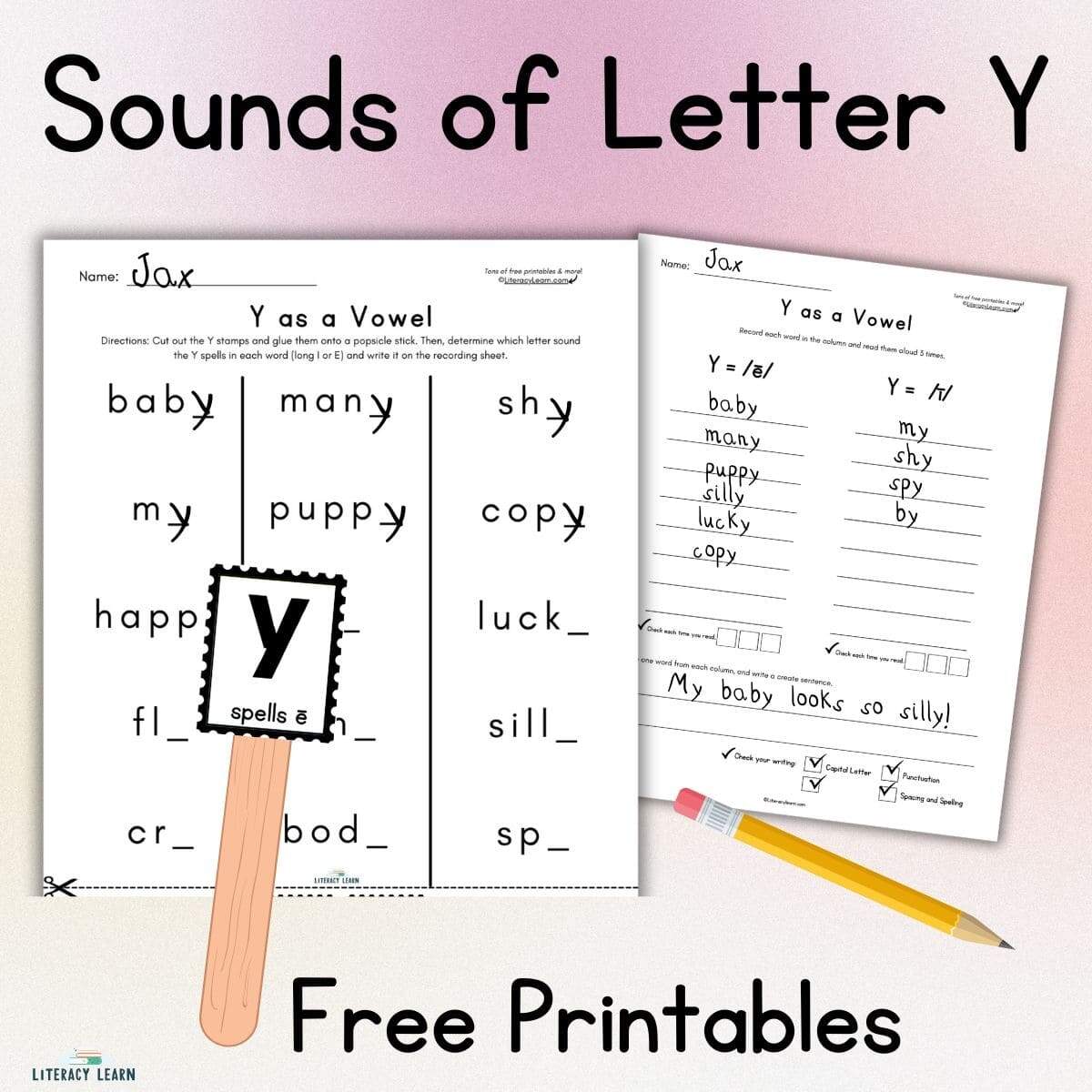 Final Y Worksheets Y Says Long I Or Long E Made By Teachers