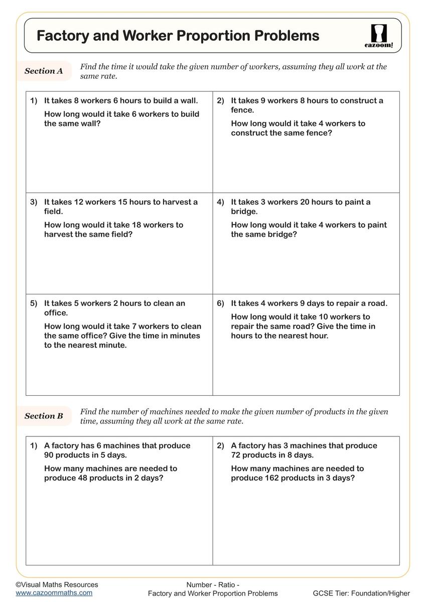 Year 9 Proportion Worksheets PDF Printable Worksheets
